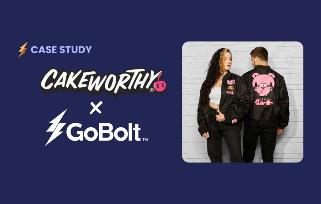 Fashion collaboration featuring stylish jackets with a heading Case Study: Cakeworthy x GoBolt