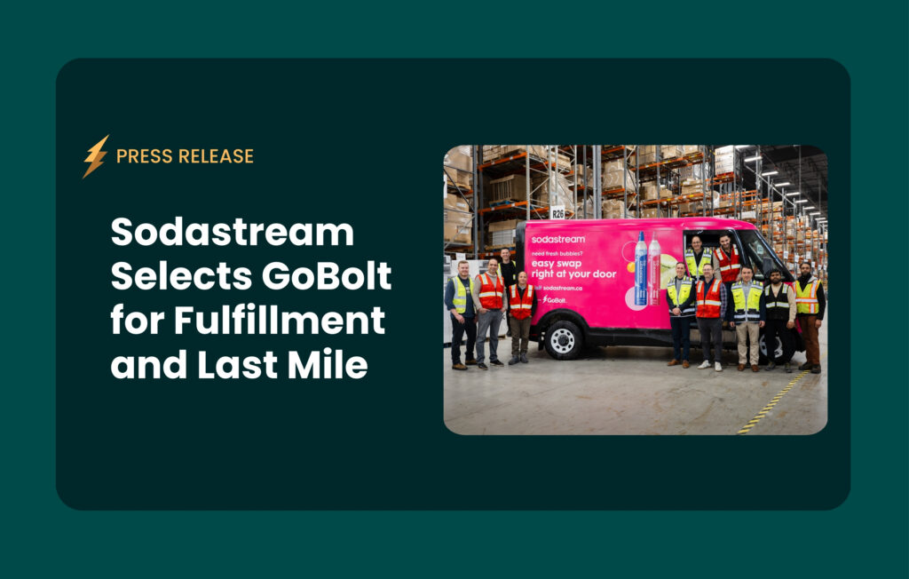 Sodastream Selects GoBolt for Canadian Fulfillment and Last Mile Delivery