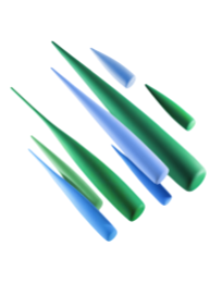 gen AI-generated blue and green spears