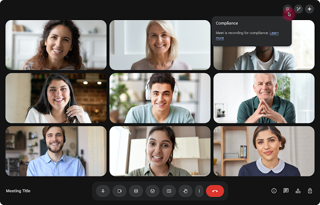New Google Meet Compliance Recording feature